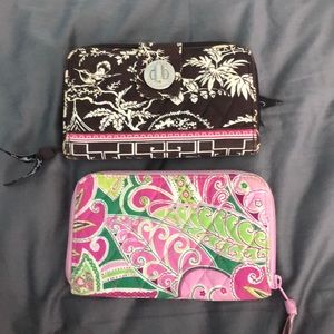 Two Vera Bradley clutches/wallets